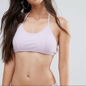 Purple bikini halter top